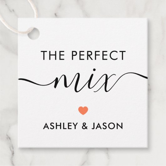 おまぜのスパイスまたはトレイルミックス ギフトタグ（珊瑚） フェイバータグ (正面)