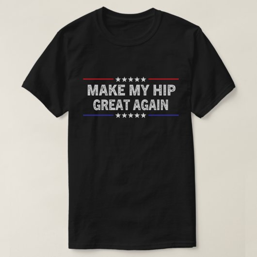 おまたせ!ヒップ大復活! 面白いヒップ手術リカバリー Tシャツ (デザイン正面)