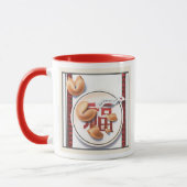 おみくじ入りクッキーの©のブランクの信号器のマグ マグカップ (左)