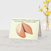 おみくじ入りクッキー対お誕生日ケーキ カード (黄色い花)