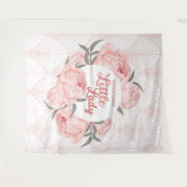 おむかえ リトルレディー ブラッシュピンク 牡丹 タペストリー (正面(横))