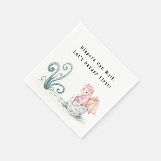 おむつが待てるから先に食べよう！ドラゴンベビー スタンダードカクテルナプキン (角)