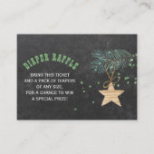 おむつくじの冬のベビーシャワー挿入カード エンクロージャーカード (正面)