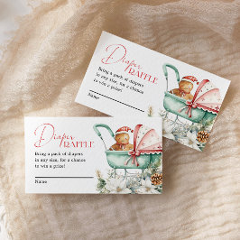 おむつくじクリスマスジンジャーブレッドベイビーシャワー エンクロージャーカード