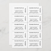 おむつくじチケット シンプル 招待状 (正面/裏面)