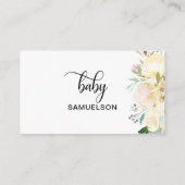 おむつくじチケット 花柄 ピンク アイボリー ベビーシャワー エンクロージャーカード (裏面)