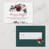 おむつくじ冬の芍薬ベビーシャワー挿入カード エンクロージャーカード (正面/裏面)