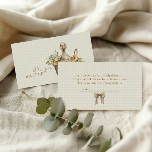 おむつくじ シリー・グース レモン 水彩 エンクロージャーカード