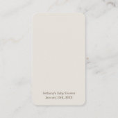 おむつくじ ニュートラル ボーホー ベビーシャワー エンクロージャーカード (裏面)