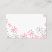 おむつくじ ピンク シルバー 冬の雪の結晶 エンクロージャーカード (裏面)