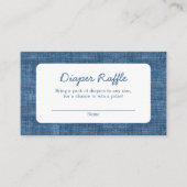 おむつくじ ブルー ジーン ベイビー デニム ベビー シャワー エンクロージャーカード (正面)