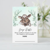 おむつくじ ベビーシャワー  牛 ユーカリ 農場 招待状 (スタンド正面)