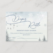 おむつくじ 寒い外の冬のベイビーシャワー エンクロージャーカード (正面)