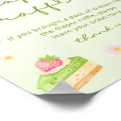 おむつくじ 抹茶 ピンク ベビーシャワー ポスター (角)