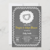 おむつとおしりふきのシャワー招待状 招待状 (正面)