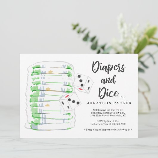 おむつとサイコロ - 男の おむつパーティー 招待状 (スタンド正面)