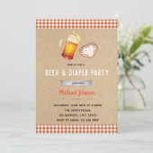 おむつとビールの文字招待 招待状 (スタンド正面)