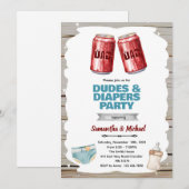 おむつとビールパーティーの招待状 招待状 (正面/裏面)