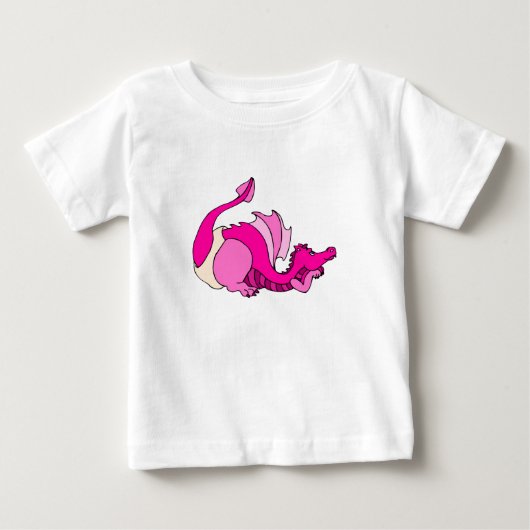 おむつのかわいいベビーのドラゴン ベビーTシャツ (正面)