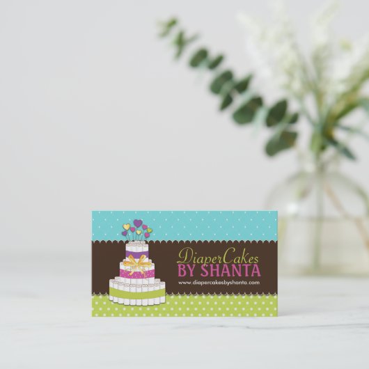 おむつのケーキの名刺 名刺 (スタンド正面)