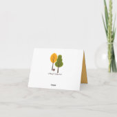 おむつのベビーシャワーのキツネは感謝していしています サンキューカード (裏面)