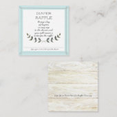 おむつのラッフルのチケットの素朴な農場のモダンのベビー スクエア名刺 (正面/裏面)