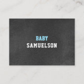 おむつのラッフルのチケットは黒板のベビーシャワーを遊ばします エンクロージャーカード (裏面)