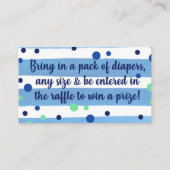 おむつのラッフルのチケット 名刺 (裏面)