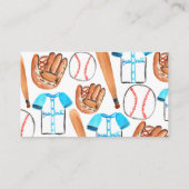 おむつのラッフルの野球のスポーツのベビーシャワーカード エンクロージャーカード (裏面)