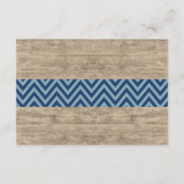 おむつのラッフルの雄鹿のベビーシャワーの素朴な男の子の青 エンクロージャーカード (裏面)