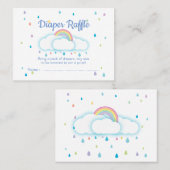 おむつのラッフルは雨滴のベビーシャワーに札をつけます 名刺 (正面/裏面)