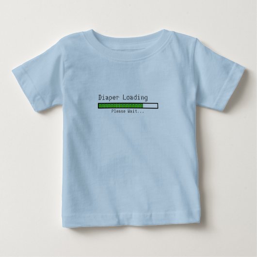 おむつのローディング。 待って下さい ベビーTシャツ (正面)
