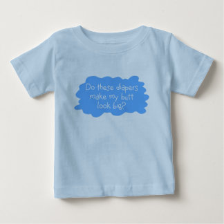 おむつはお尻に大きい青をします ベビーTシャツ