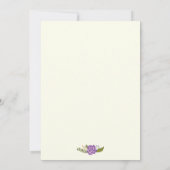 おむつまき シャワー パープル オレンジ 花のふち 招待状 (裏面)