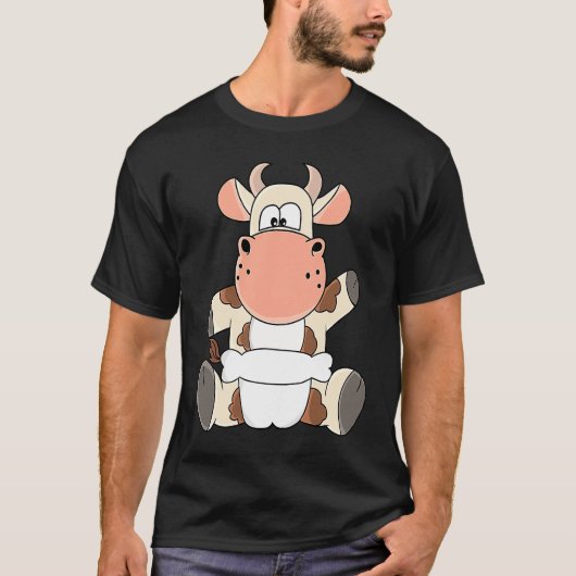 おむつをした子牛 Tシャツ (正面)