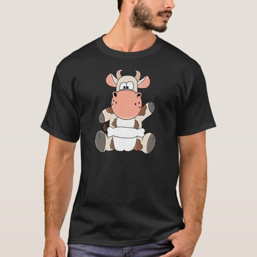 おむつをした子牛 Tシャツ (正面)