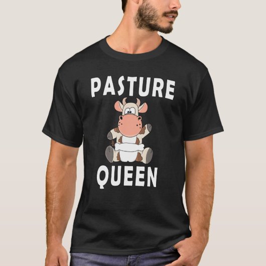 おむつをした牧場の女王の赤ちゃん牛 Tシャツ (正面)