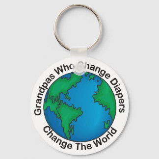 おむつを替えるおじいちゃん…キーチェーン キーホルダー