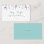 おむつエレガントラッフルチケット|紫の花 エンクロージャーカード (正面/裏面)