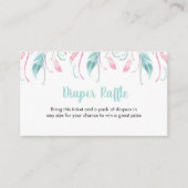 おむつエレガントラッフルチケット|紫の花 エンクロージャーカード (正面)