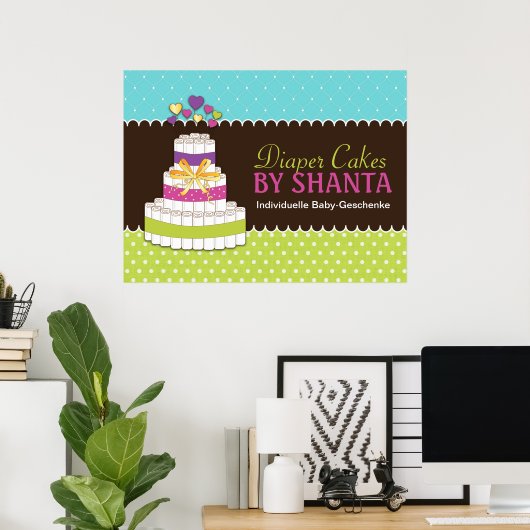 おむつカスタムケーキのポスター ポスター (ホームオフィス)