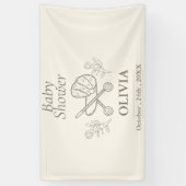 おむつケーキの冒険 | 男女問わないベビーシャワー 横断幕 (縦)