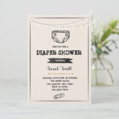 おむつシャワー パーティーの招待状 招待状 (スタンド正面)