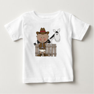 おむつダービーカウボーイポニー乳児幼児ボーイズ ベビーTシャツ