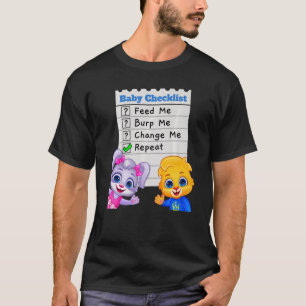 おむつチェッ食べ物を与えクリストの変更新しいママのパパと兄弟姉妹 Tシャツ