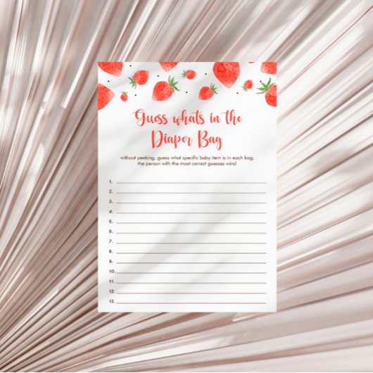 おむつバッグの中身当てゲーム ベビーシャワー 招待状