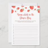 おむつバッグの中身当てゲーム ベビーシャワー 招待状 (正面)