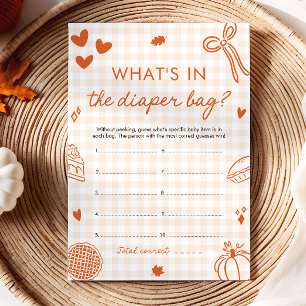 おむつバッグの中身当てベビーシャワー 招待状
