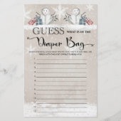 おむつバッグの赤ちゃんシャワーの中に何があるか推測 (正面)