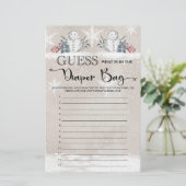 おむつバッグの赤ちゃんシャワーの中に何があるか推測 (スタンド正面)